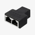 برل RJ45 شبکه 1 به 2 بایبل بسته 5 عددی مشکی
