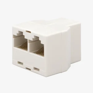 برل RJ45 شبکه 1 به 2 بایبل بسته 5 عددی سفید